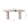SOLENZO, table à manger ovale - décor bois - 2 tailles - 3 finitions