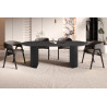 SOLENZO, table à manger ovale - décor bois - 2 tailles - 3 finitions