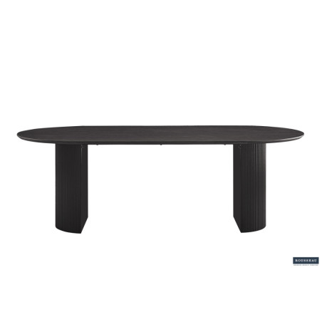 SOLENZO, table à manger ovale - décor bois - 2 tailles - 3 finitions