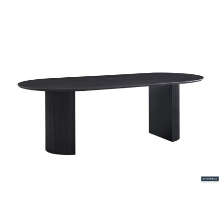 SOLENZO, table à manger ovale - décor bois - 2 tailles - 3 finitions