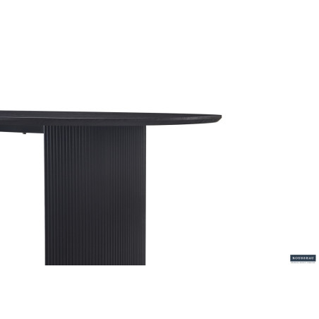 SOLENZO, table à manger ovale - décor bois - 2 tailles - 3 finitions