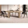 SOLENZO, table à manger ovale - décor bois - 2 tailles - 3 finitions