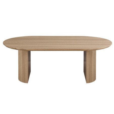 SOLENZO, table à manger ovale - décor bois - 2 tailles - 3 finitions