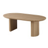 SOLENZO, table à manger ovale - décor bois - 2 tailles - 3 finitions