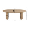 SOLENZO, table à manger ovale - décor bois - 2 tailles - 3 finitions