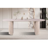 SOLENZO, table à manger ovale - décor bois - 2 tailles - 3 finitions