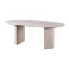 SOLENZO, table à manger ovale - décor bois - 2 tailles - 3 finitions