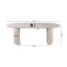 SOLENZO, table à manger ovale - décor bois - 2 tailles - 3 finitions