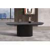 SOLENZO, table extensible ovale 180 à 220 cm - décor bois - 3 finitions