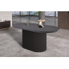 SOLENZO, table extensible ovale 180 à 220 cm - décor bois - 3 finitions