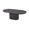 SOLENZO, table extensible ovale 180 à 220 cm - décor bois - 3 finitions