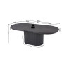 SOLENZO, table extensible ovale 180 à 220 cm - décor bois - 3 finitions