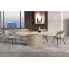 SOLENZO, table extensible ovale 180 à 220 cm - décor bois - 3 finitions