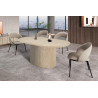 SOLENZO, table extensible ovale 180 à 220 cm - décor bois - 3 finitions