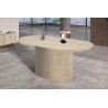 SOLENZO, table extensible ovale 180 à 220 cm - décor bois - 3 finitions