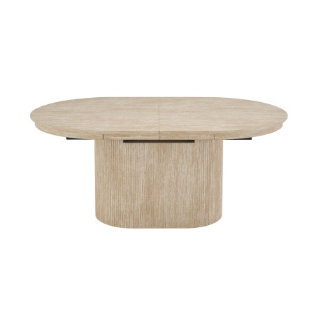 SOLENZO, table extensible ovale 180 à 220 cm - décor bois - 3 finitions