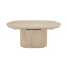 SOLENZO, table extensible ovale 180 à 220 cm - décor bois - 3 finitions