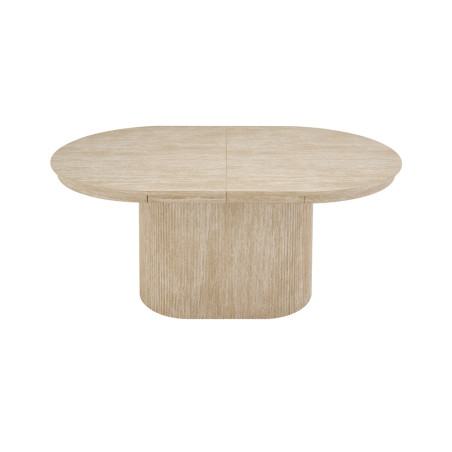 SOLENZO, table extensible ovale 180 à 220 cm - décor bois - 3 finitions
