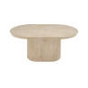 SOLENZO, table extensible ovale 180 à 220 cm - décor bois - 3 finitions