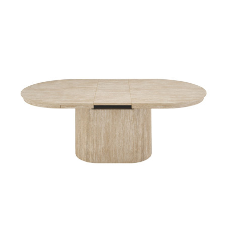 SOLENZO, table extensible ovale 180 à 220 cm - décor bois - 3 finitions