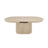 SOLENZO, table extensible ovale 180 à 220 cm - décor bois - 3 finitions