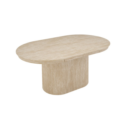 SOLENZO, table extensible ovale 180 à 220 cm - décor bois - 3 finitions