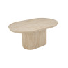 SOLENZO, table extensible ovale 180 à 220 cm - décor bois - 3 finitions