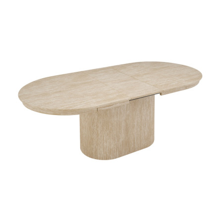 SOLENZO, table extensible ovale 180 à 220 cm - décor bois - 3 finitions
