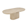 SOLENZO, table extensible ovale 180 à 220 cm - décor bois - 3 finitions