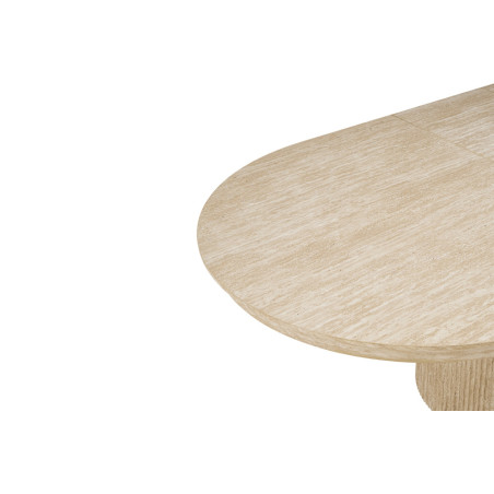 SOLENZO, table extensible ovale 180 à 220 cm - décor bois - 3 finitions