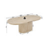 SOLENZO, table extensible ovale 180 à 220 cm - décor bois - 3 finitions