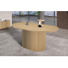 SOLENZO, table extensible ovale 180 à 220 cm - décor bois - 3 finitions