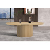 SOLENZO, table extensible ovale 180 à 220 cm - décor bois - 3 finitions