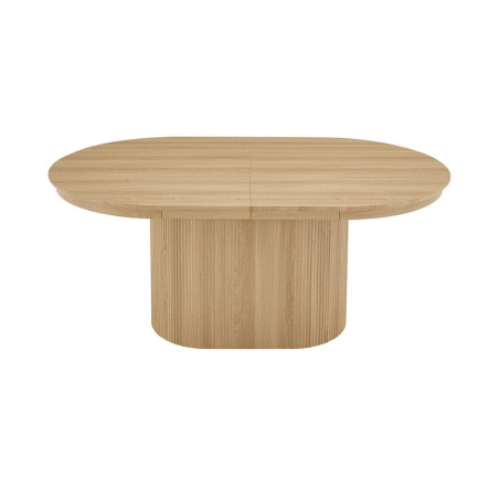 SOLENZO, table extensible ovale 180 à 220 cm - décor bois - 3 finitions