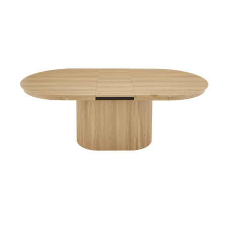 SOLENZO, table extensible ovale 180 à 220 cm - décor bois - 3 finitions