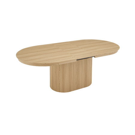 SOLENZO, table extensible ovale 180 à 220 cm - décor bois - 3 finitions