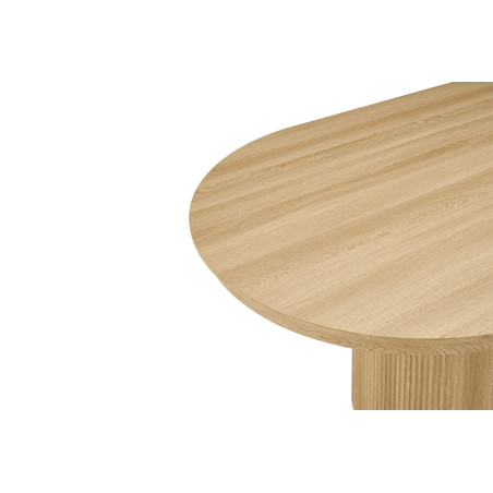 SOLENZO, table extensible ovale 180 à 220 cm - décor bois - 3 finitions