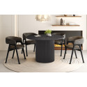 SOLENZO, table à manger ronde 120 cm - décor bois - 3 finitions