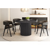SOLENZO, table à manger ronde 120 cm - décor bois - 3 finitions