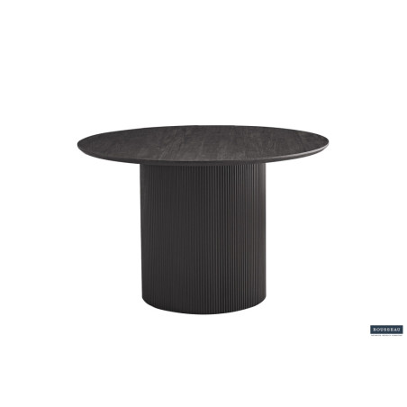 SOLENZO, table à manger ronde 120 cm - décor bois - 3 finitions