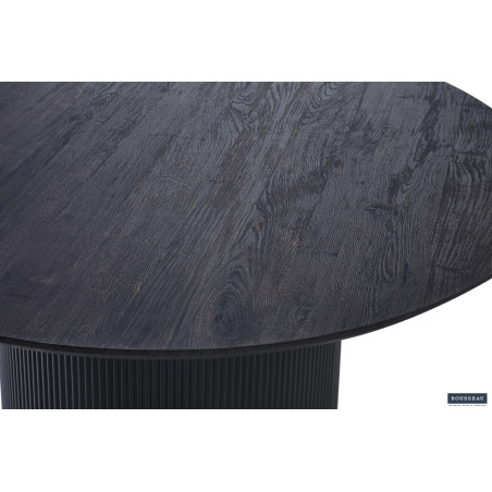 SOLENZO, table à manger ronde 120 cm - décor bois - 3 finitions
