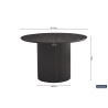 SOLENZO, table à manger ronde 120 cm - décor bois - 3 finitions