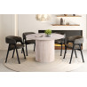 SOLENZO, table à manger ronde 120 cm - décor bois - 3 finitions