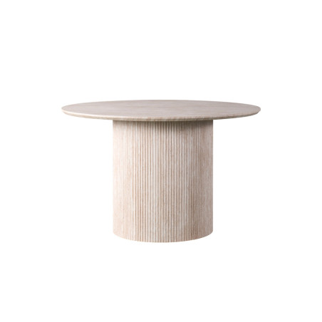 SOLENZO, table à manger ronde 120 cm - décor bois - 3 finitions