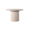 SOLENZO, table à manger ronde 120 cm - décor bois - 3 finitions