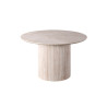 SOLENZO, table à manger ronde 120 cm - décor bois - 3 finitions