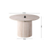 SOLENZO, table à manger ronde 120 cm - décor bois - 3 finitions