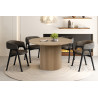 SOLENZO, table à manger ronde 120 cm - décor bois - 3 finitions