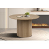 SOLENZO, table à manger ronde 120 cm - décor bois - 3 finitions
