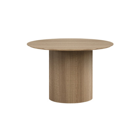 SOLENZO, table à manger ronde 120 cm - décor bois - 3 finitions